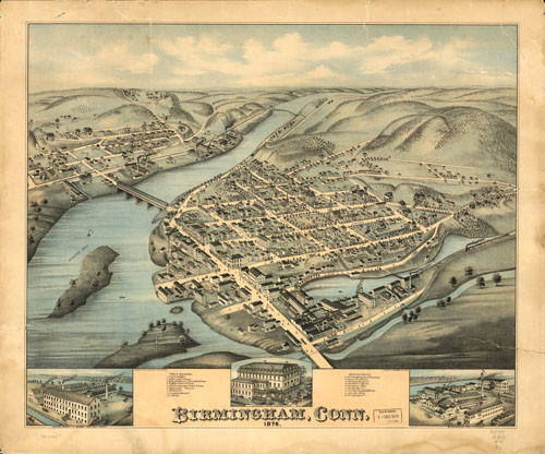 Historic Map - Birmingham, CT - 1876, image 1, World Maps Online