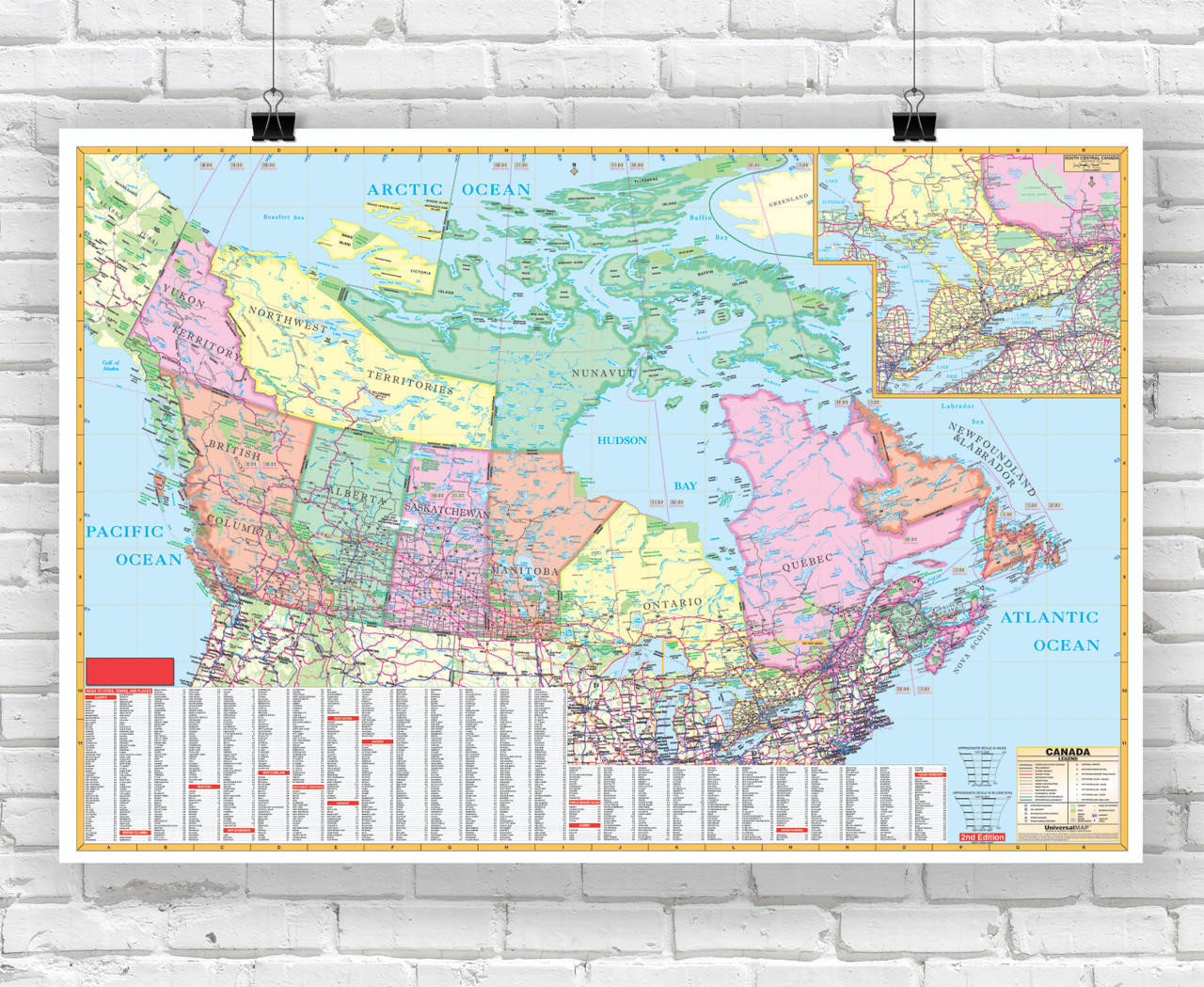 Enlarged Laminated Wall Mural Size USA Reference Map - 77