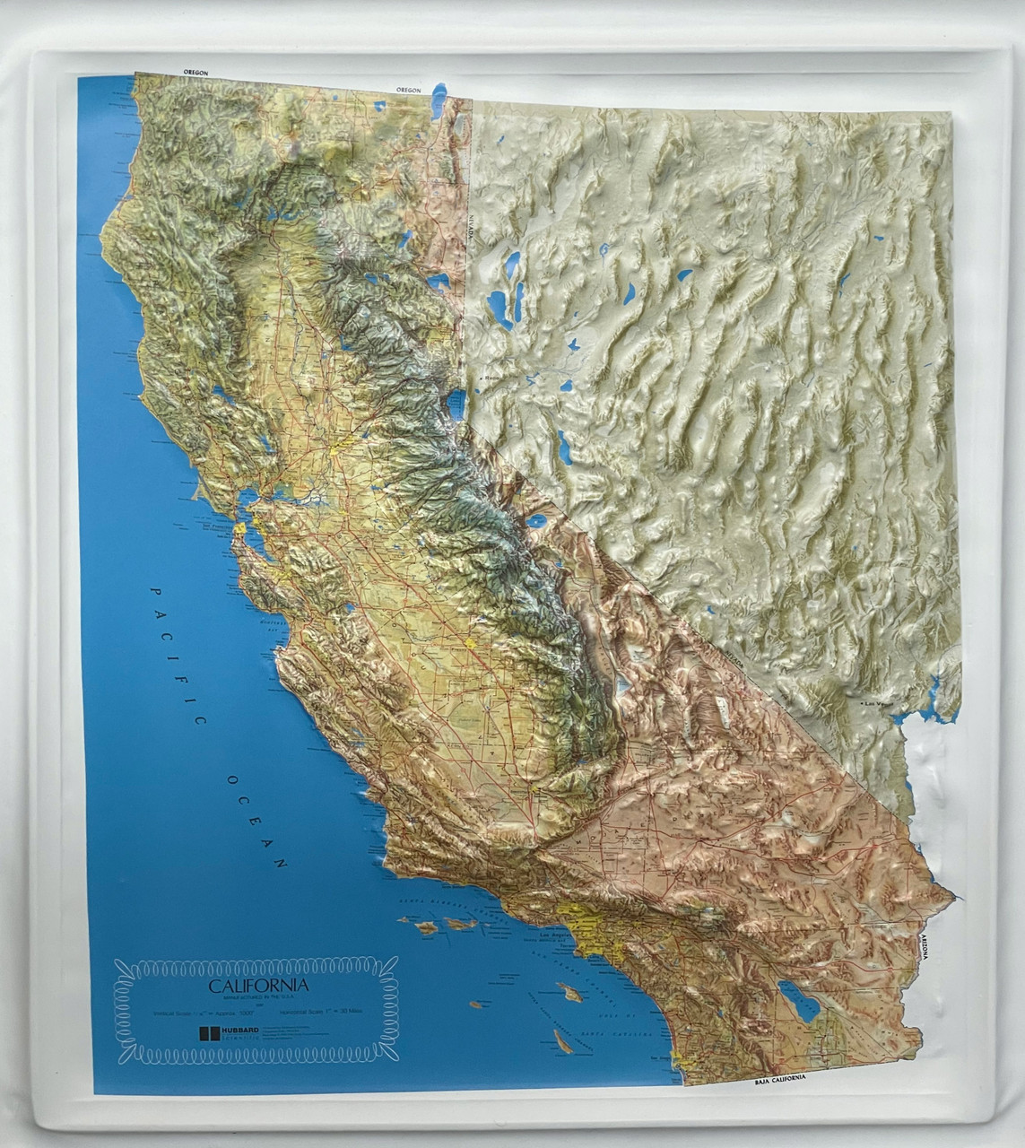 California State Relief Map - Natural Colors, image 1, World Maps Online