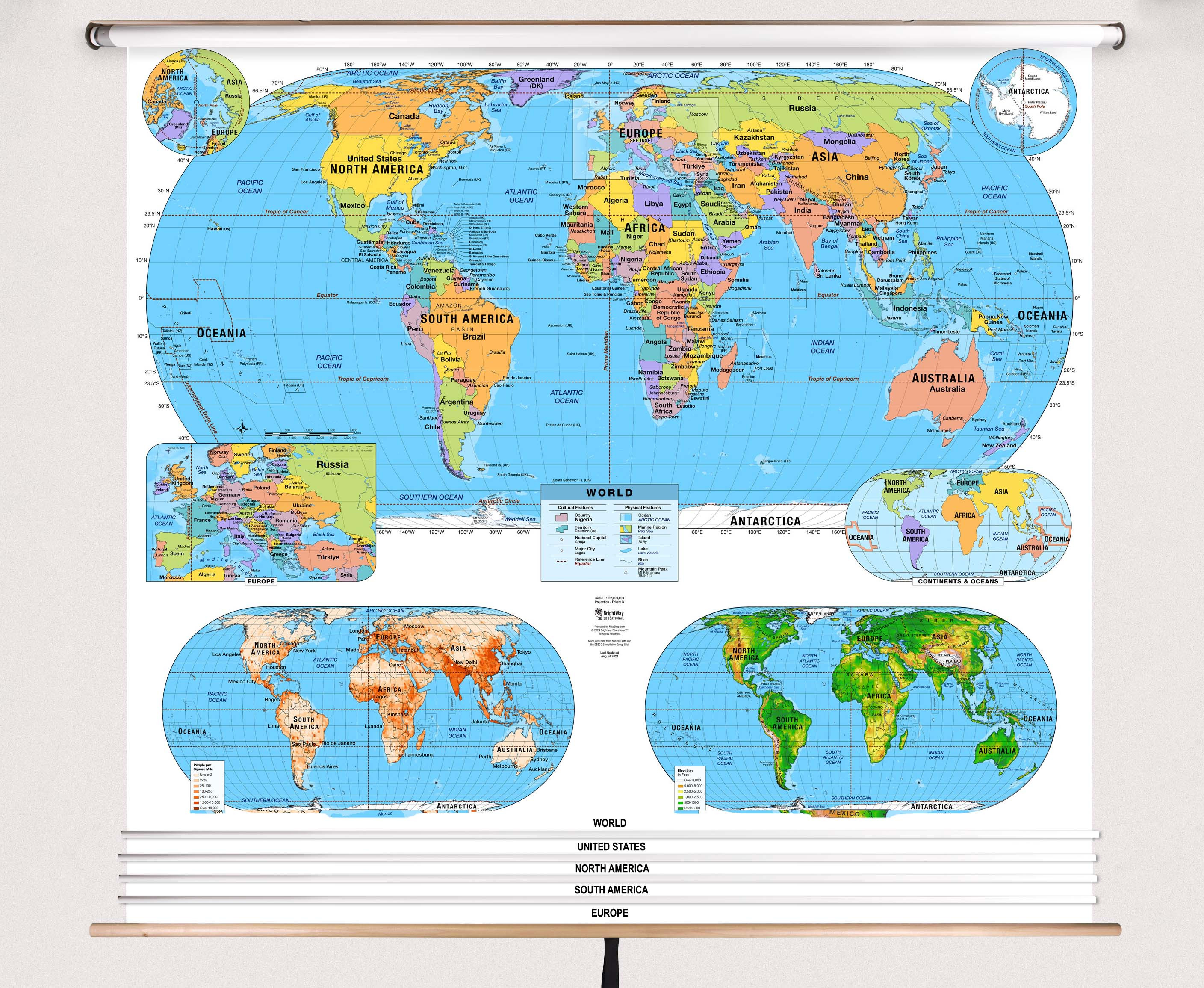 Custom Primary Classroom Spring Roller Combo Map Set from BrightWay Educational
