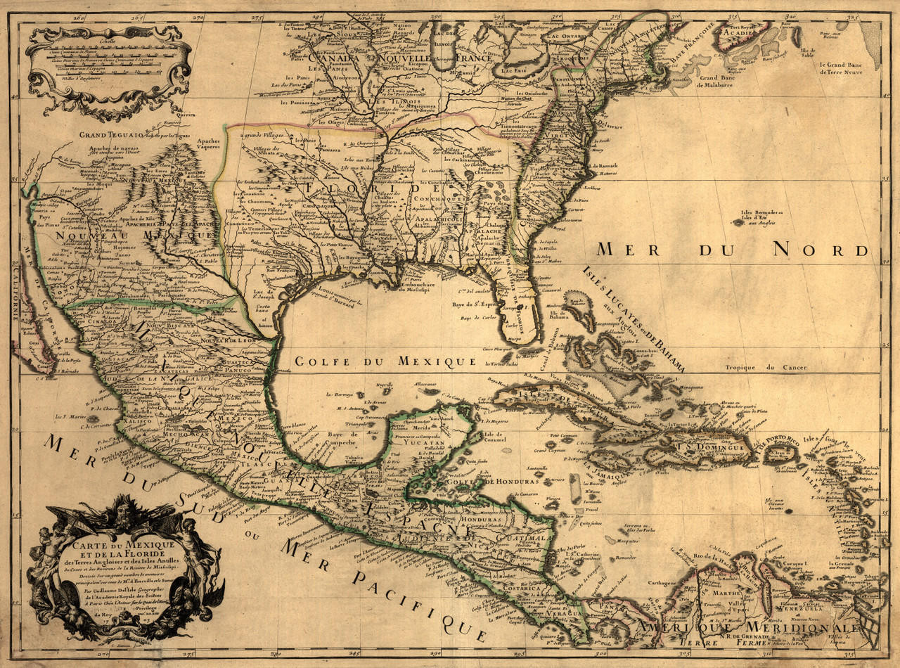 Historic Map - North & Central America - 1703, image 1, World Maps Online