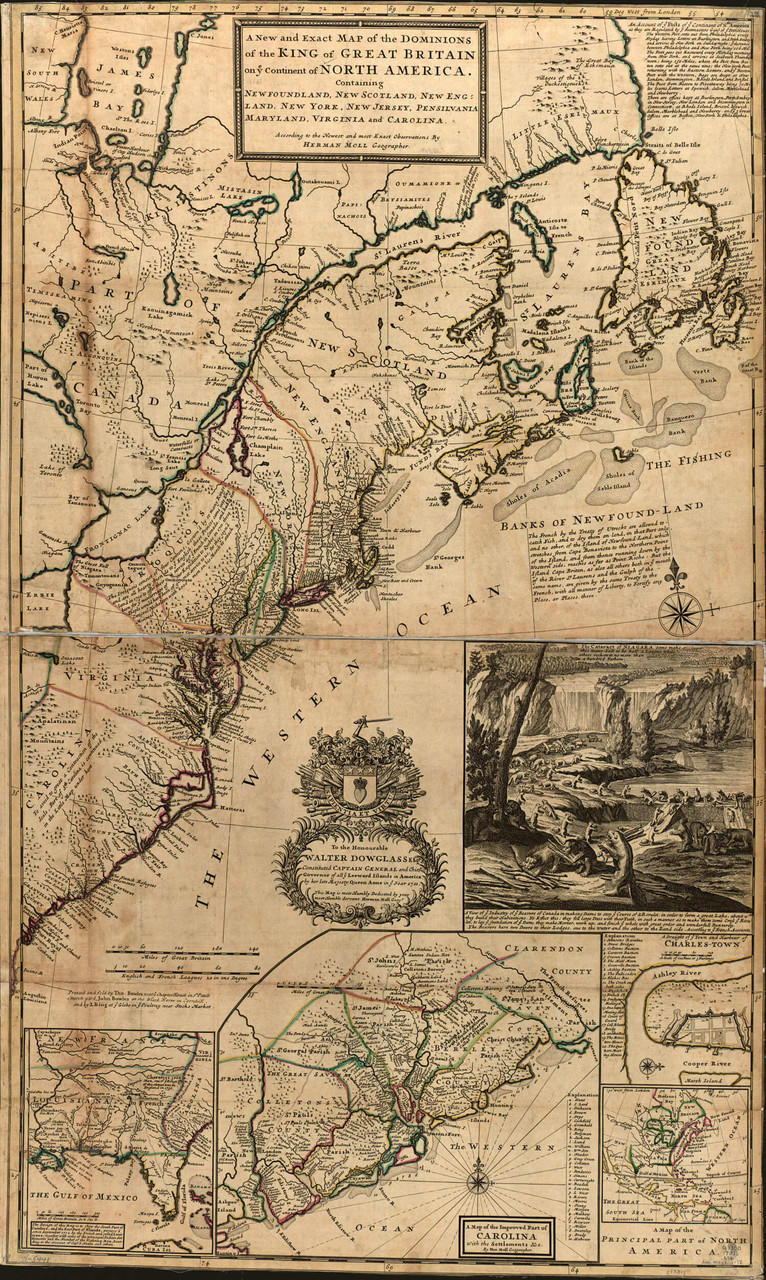 Historic Map - North America - Northeast Coast - 1715, image 1, World Maps Online