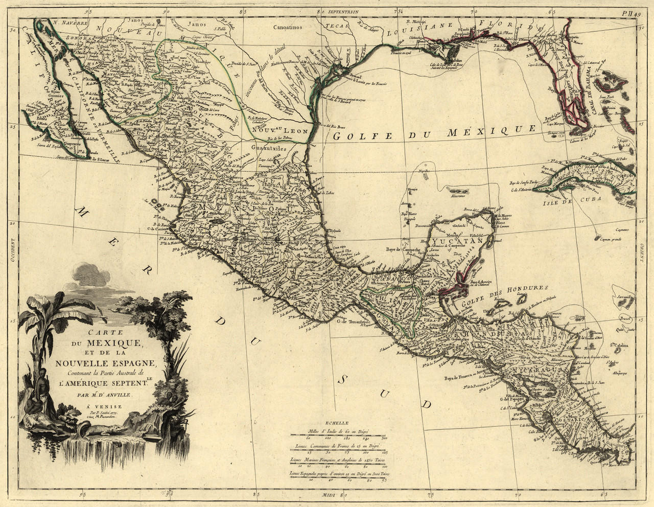 Historic Map - Central America - 1779, image 1, World Maps Online