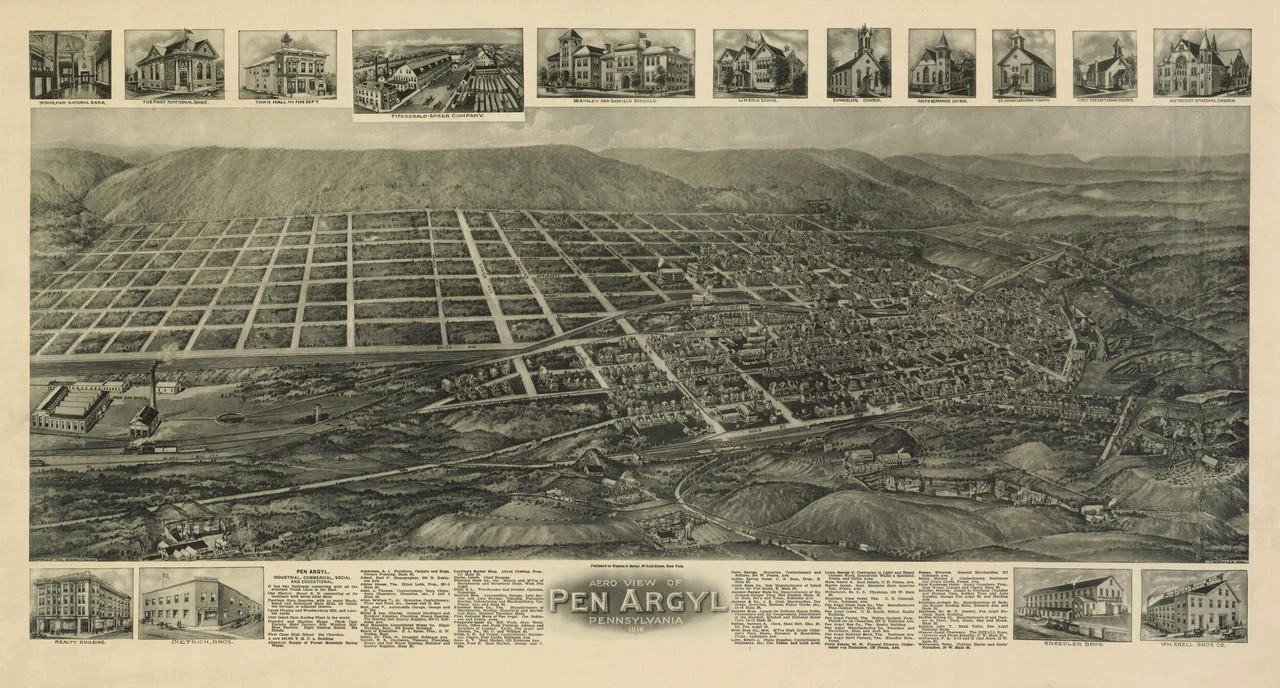 Historic Map - Pen Argyl, PA - 1916, image 1, World Maps Online
