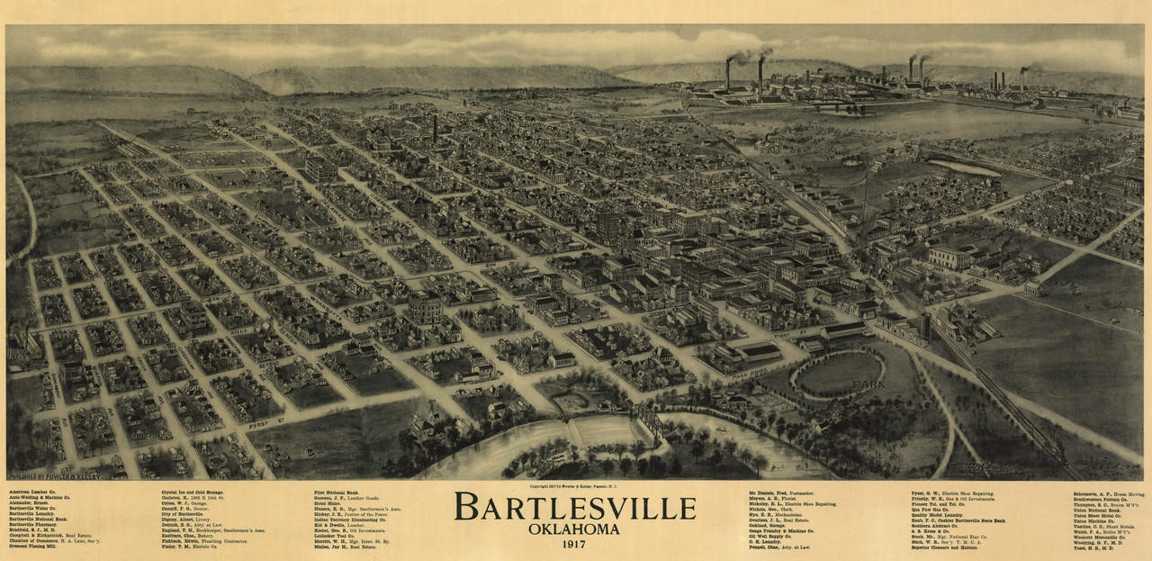 Historic Map - Bartlesville, OK - 1917, image 1, World Maps Online