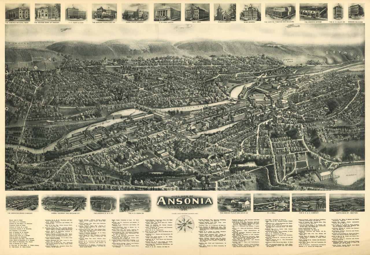 Historic Map - Ansonia, CT - 1921, image 1, World Maps Online