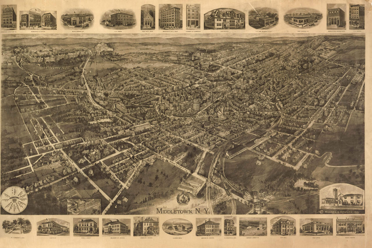 Historic Map - Middletown, NY - 1921, image 1, World Maps Online