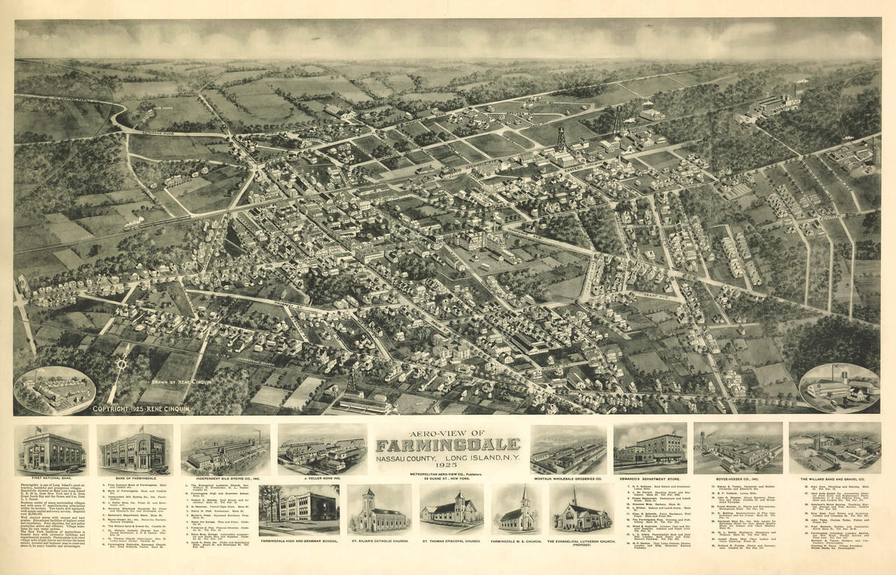 Historic Map - Farmingdale, NY - 1925, image 1, World Maps Online