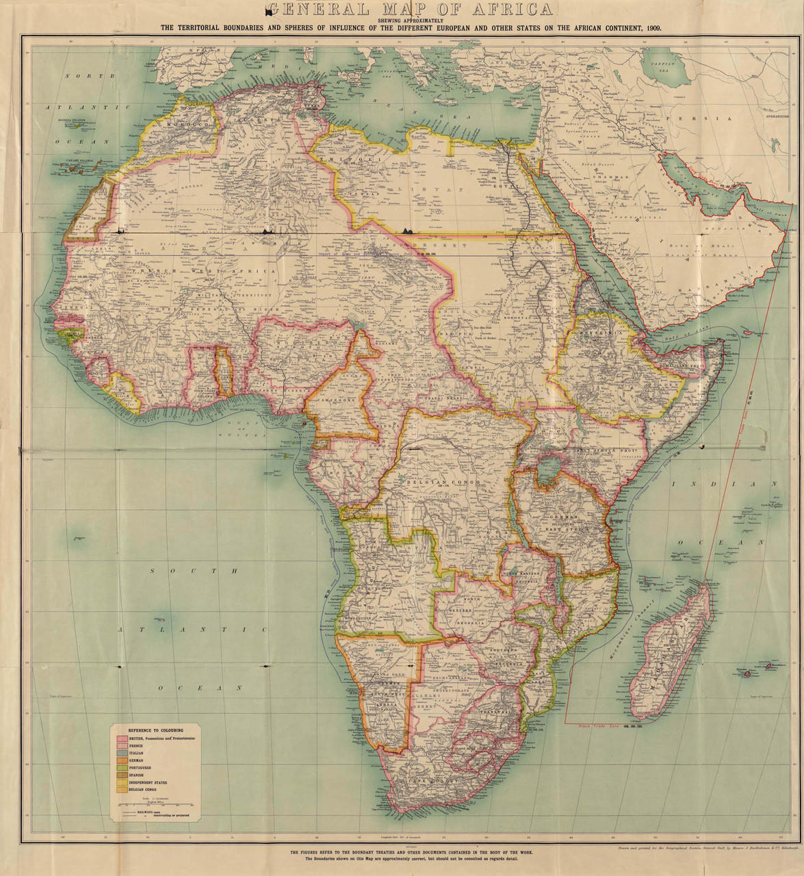 Historic Map - Africa - 1909, image 1, World Maps Online
