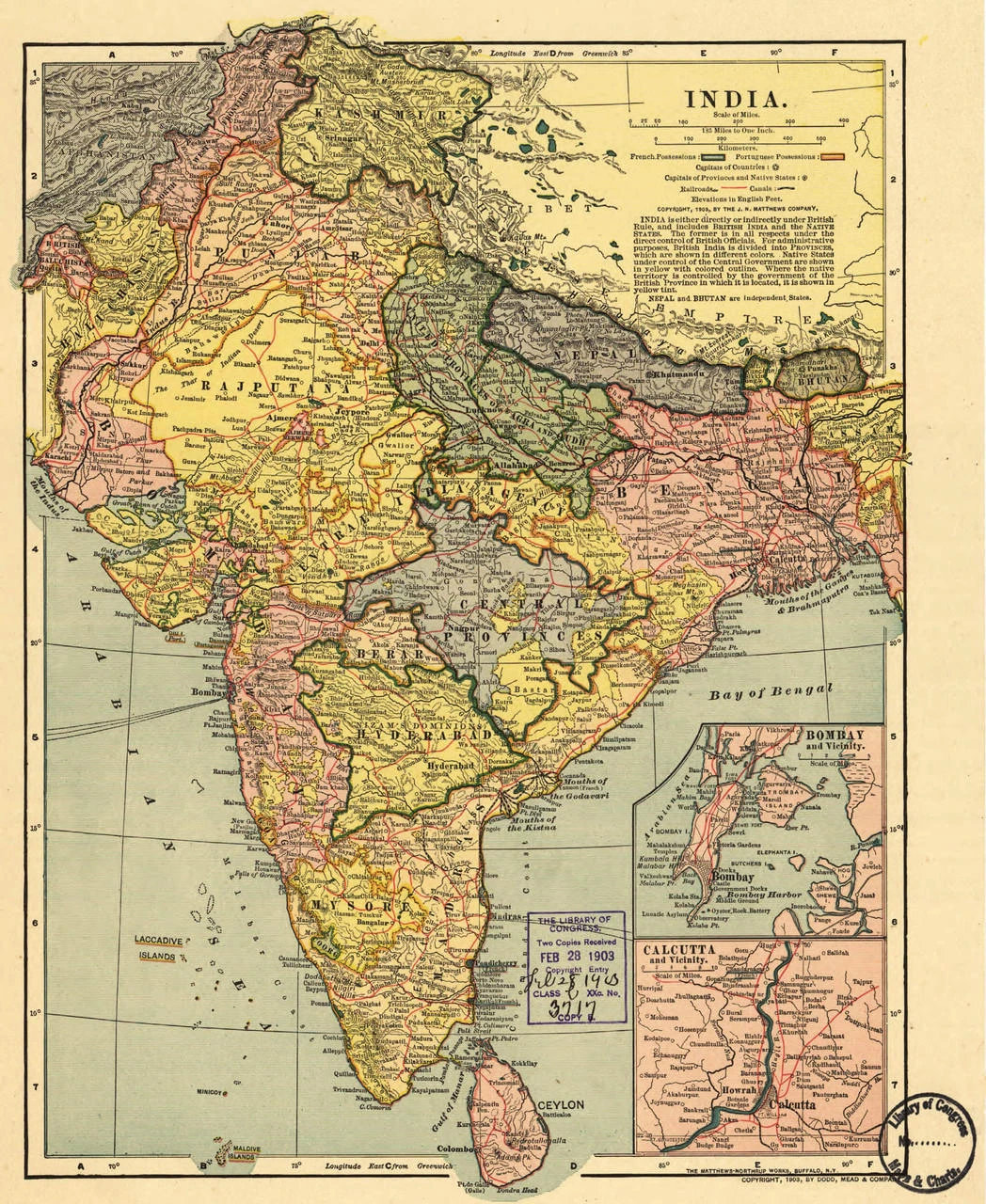 Historic Map - India - 1903, image 1, World Maps Online