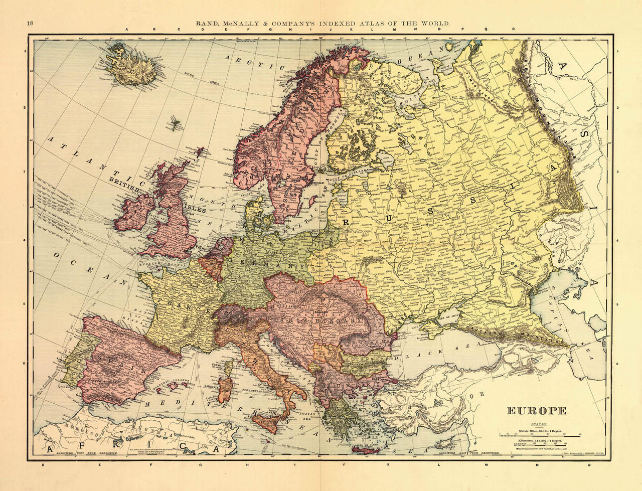 Historic Map - Europe - 1898, image 1, World Maps Online
