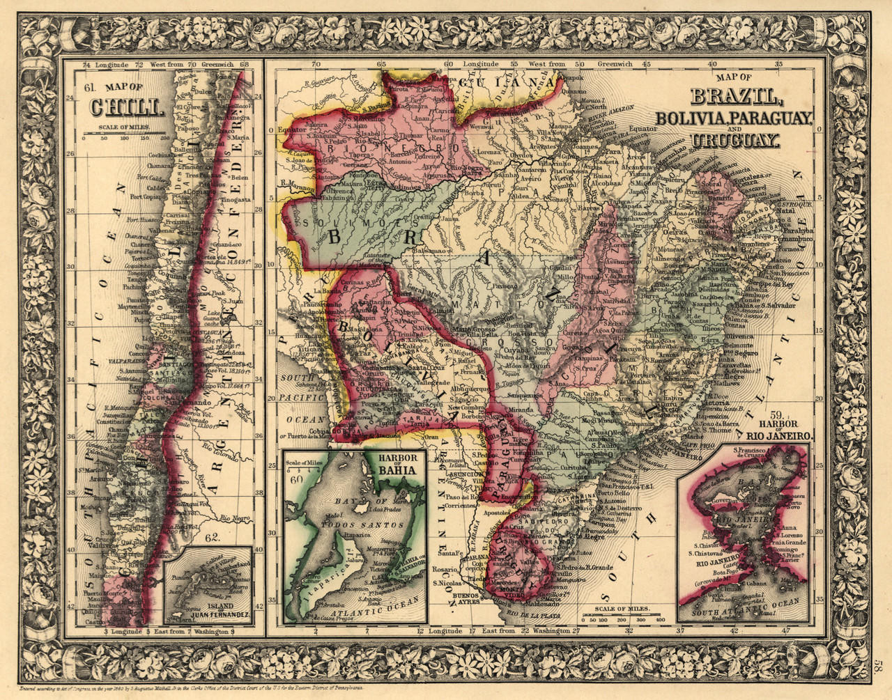 Historic Map - South America - 1870, image 1, World Maps Online