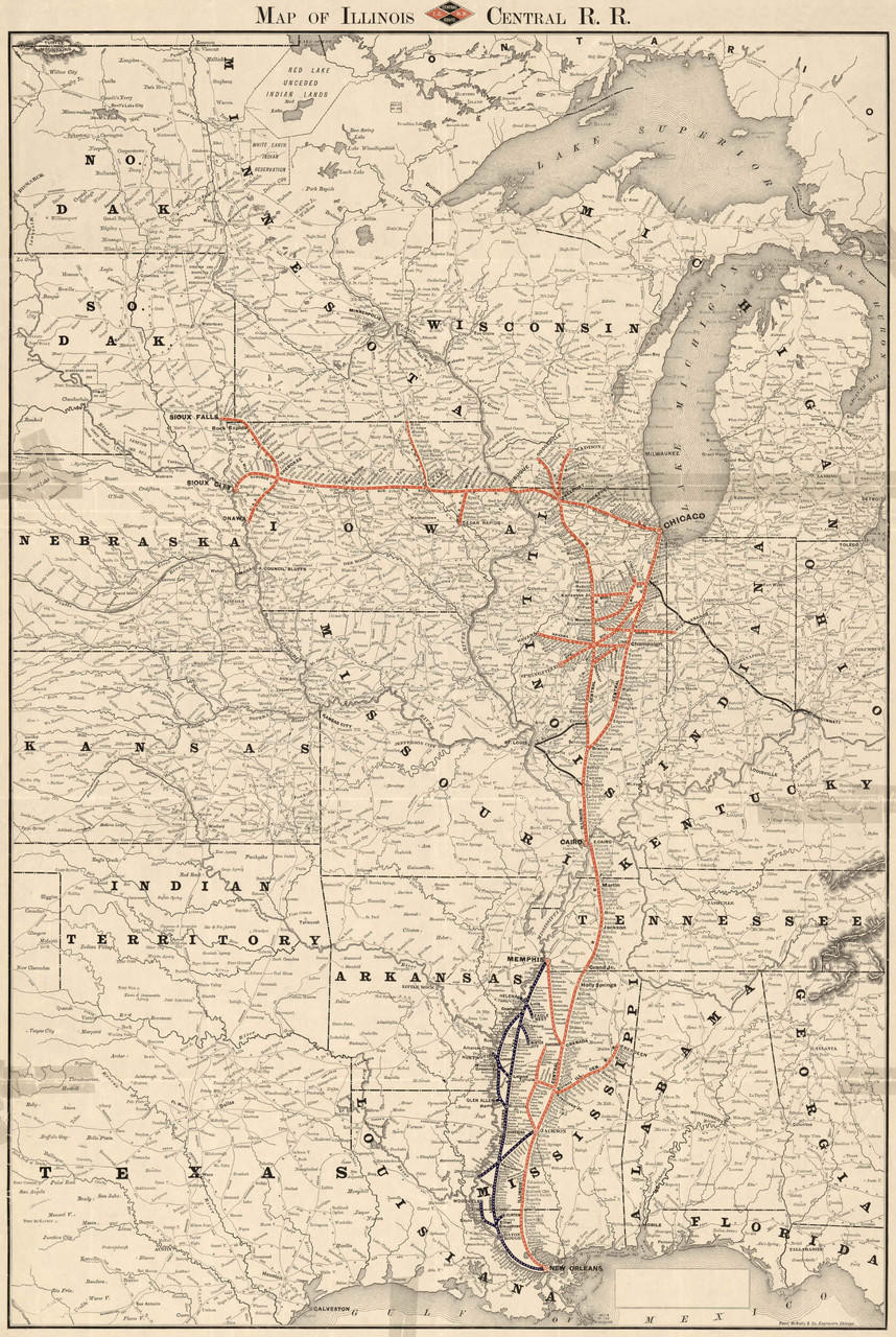 Historic Railroad Map of the Midwest - 1892, image 1, World Maps Online