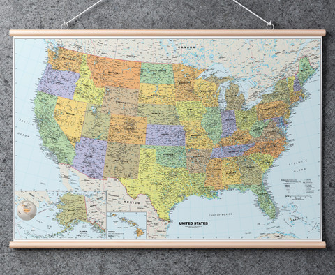 Classic United States Wall Map