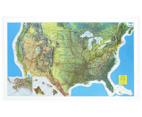 United States 3D Raised Relief Map | Rand McNally