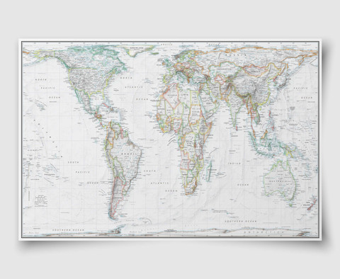 Gall-Peters Projection World Wall Map | Academia Maps