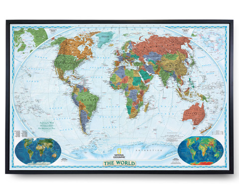 National Geographic Push Pin World Travel Map - Decorator Series
