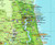 Florida Illustrated Wall Map from Compart, image 2, World Maps Online