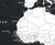 Black and White World Wall Map Print Close-up View