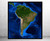 South America Satellite Image Map  - Topography & Bathymetry, image 2, World Maps Online