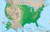 United States Topography Wall Map