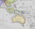 Simple Gray Oceans World Political Map Wall Mural - Removable Wallpaper, Detail Image 3