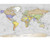 Simple Gray Oceans World Political Map Wall Mural - Removable Wallpaper