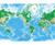 Mercator World Topographic Map Wall Mural, image 2, World Maps Online