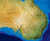 World Topography & Bathymetry Satellite Image Map Wall Mural, Detail Image 4