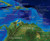 World Topography & Bathymetry Satellite Imagery Wall Mural with Labels and Borders, Detail Image 2