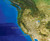 World Topography & Bathymetry Satellite Imagery Wall Mural with Labels and Borders, Detail Image 1