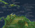 Physical Earth Navy Ocean Satellite Image Map Wall Mural with Labels & Borders, Detail Image 2