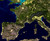 Earth at Night NASA "Night Lights" Satellite Image Map Mural, Detail Image 2