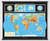Simplified World Physical Map on Wood Rails from Klett-Perthes