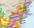 U.S. Primary Learning Political Pull-Down Classroom Spring Roller Map, Detail Image 2, World Maps Online