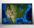 United States Satellite Image Wall Map -  Black Wood Frame