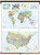 Economy Stacked U.S. & World Dual Political & Physical Maps Combo - 51" x 78", image 1, World Maps Online