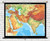 Southwestern Asia Extra Large  Physical Map on Spring Roller
