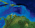 World Satellite Image Wall Map - Topography & Bathymetry - No Labels Detail Close-up View