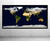Winter World Satellite Image Wall Map Print Framed