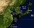 World Physical Satellite Image Wall Map - Gall Stereographic Projection Close-up View