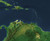 World Physical Satellite Image Wall Map with Navy Oceans - No Labels Detail Close-up View