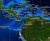 World Satellite Image Wall Map - Topography & Bathymetry - Oblique Mercator Projection Close-up View