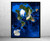 World Satellite Image Wall Map - Topography & Bathymetry - Oblique Mercator Projection Framed