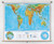 Gall Orthographic Projection Physical World Map on Pull-Down Spring Roller
