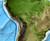 World Exaggerated Relief Enhanced Satellite Image Wall Map Close-up View