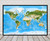 Enhanced World Satellite Imagery Wall Map Framed