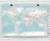 Aqua Marine Blue Ocean World Political Wall Map