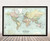 Vintage World Map Print - 1914 - Bartholomew's Chart of the World on Mercator's Projection Framed