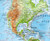 Advanced World Physical Classroom Wall Map Close-up View